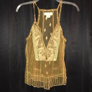 Staring at Stars sheer embroidered tank top